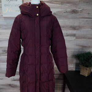 COLE HAAN SIGNATURE Women's 40" Taffeta Down Hooded Coat